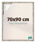 Lyon MDF Schattenfugenrahmen 70x90cm Weiss Vintage Vorne Messe | Yourdecoration.de