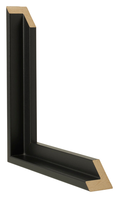 Lyon MDF Schattenfugenrahmen Schwarz Matt Querschnitte | Yourdecoration.de
