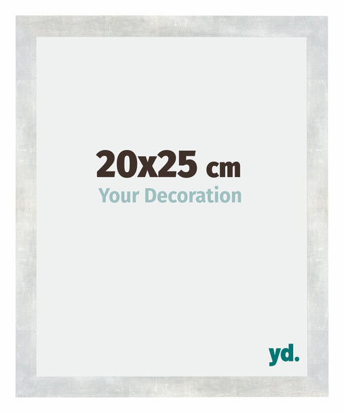 Mura MDF Bilderrahmen 20x25cm Silberglanz Vintage Vorne Messe | Yourdecoration.de