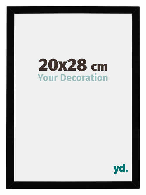Mura MDF Bilderrahmen 20x28cm Schwarz Hochglanz Vorne Messe | Yourdecoration.de