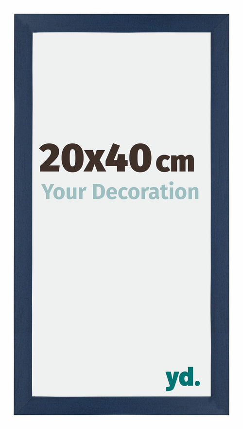 Mura MDF Bilderrahmen 20x40cm Dunkelblau Gewischt Vorne Messe | Yourdecoration.de