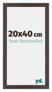 Mura MDF Bilderrahmen 20x40cm Eiche Dunkel Vorne Messe | Yourdecoration.de
