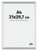 Mura MDF Bilderrahmen 21x29 7cm A4 Aluminium Geburstet Vorne Messe | Yourdecoration.de
