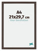 Mura MDF Bilderrahmen 21x29 7cm A4 Eiche Dunkel Vorne Messe | Yourdecoration.de