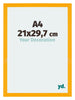 Mura MDF Bilderrahmen 21x29 7cm A4 Gelb Vorne Messe | Yourdecoration.de