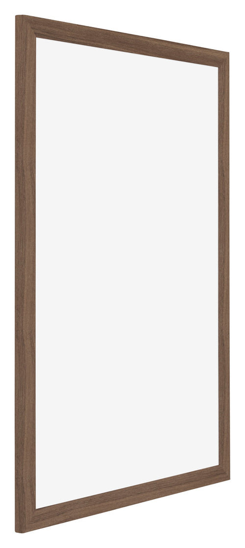 Mura MDF Bilderrahmen 21x29 7cm A4 Nussbaum Dunkel Vorne Schrag | Yourdecoration.de