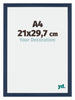 Mura MDF Bilderrahmen 21x29,7cm A4 Dunkelblau Gewischt Vorne Messe | Yourdecoration.de