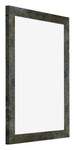 Mura MDF Bilderrahmen 24x32cm Blau Gold Meliert Vorne Schrag | Yourdecoration.de