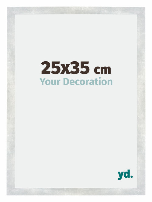 Mura MDF Bilderrahmen 25x35cm Silberglanz Vintage Vorne Messe | Yourdecoration.de