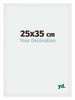 Mura MDF Bilderrahmen 25x35cm Weiss Hochglanz Vorne Messe | Yourdecoration.de