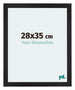 Mura MDF Bilderrahmen 28x35cm Schwarz Gemasert Vorne Messe | Yourdecoration.de