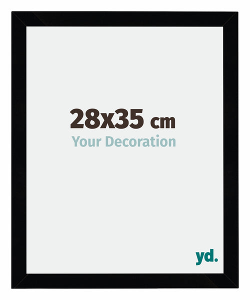 Mura MDF Bilderrahmen 28x35cm Schwarz Hochglanz Vorne Messe | Yourdecoration.de
