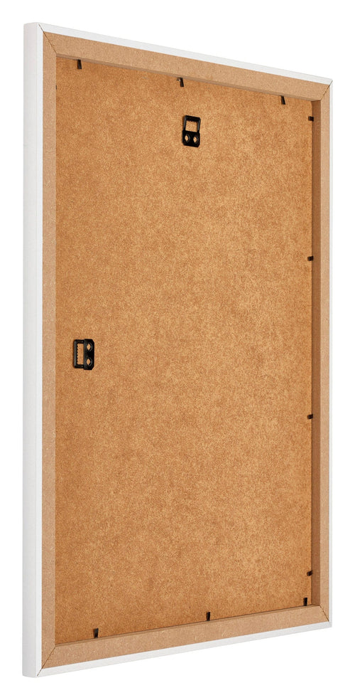 Mura MDF Bilderrahmen 28x35cm Weiss Hochglanz Rückseite Schräg | Yourdecoration.de