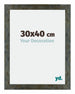 Mura MDF Bilderrahmen 30x40cm Blau Gold Meliert Vorne Messe | Yourdecoration.de