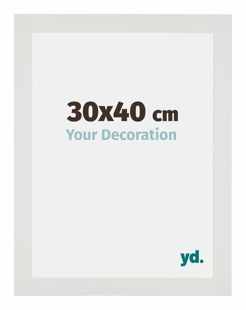 Mura MDF Bilderrahmen 30x40cm Weiss Matt Vorne Messe | Yourdecoration.de