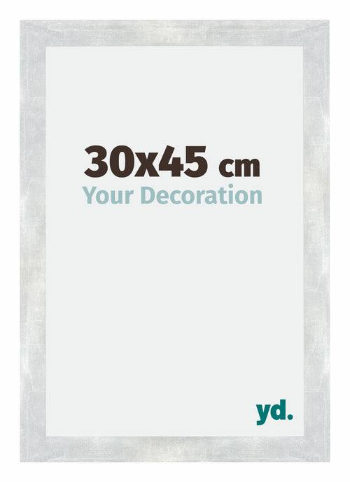 Mura MDF Bilderrahmen 30x45cm Silberglanz Vintage Vorne Messe | Yourdecoration.de
