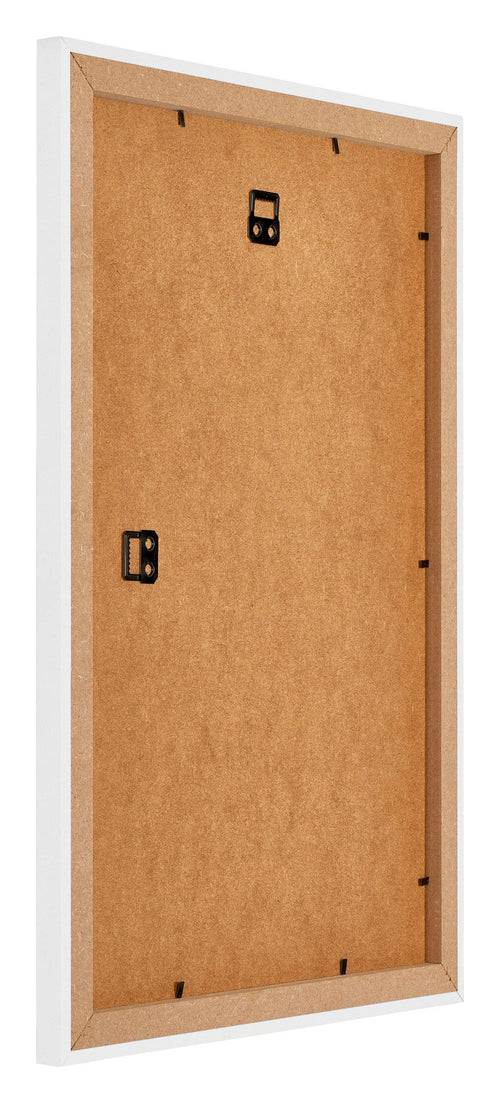 Mura MDF Bilderrahmen 30x45cm Weiss Hochglanz Rückseite Schräg | Yourdecoration.de