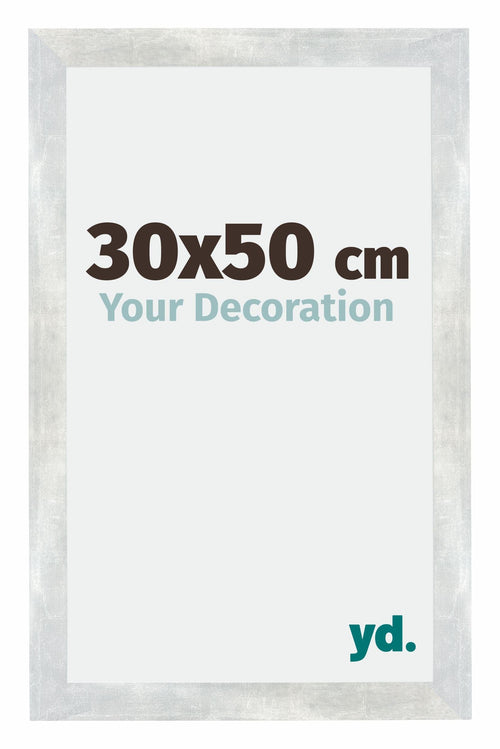 Mura MDF Bilderrahmen 30x50cm Silberglanz Vintage Vorne Messe | Yourdecoration.de