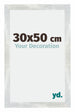 Mura MDF Bilderrahmen 30x50cm Silberglanz Vintage Vorne Messe | Yourdecoration.de