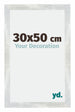 Mura MDF Bilderrahmen 30x50cm Silberglanz Vintage Vorne Messe | Yourdecoration.de