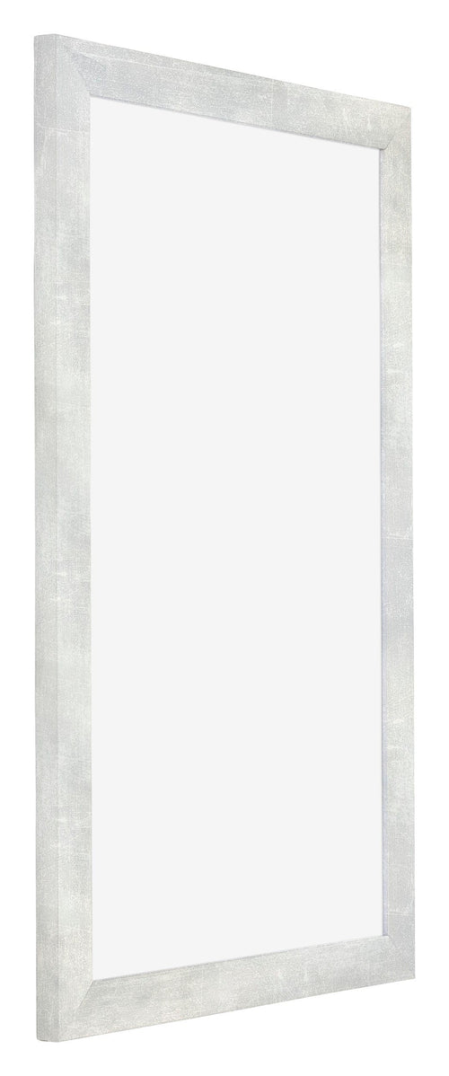 Mura MDF Bilderrahmen 30x50cm Silberglanz Vintage Vorne Schrag | Yourdecoration.de