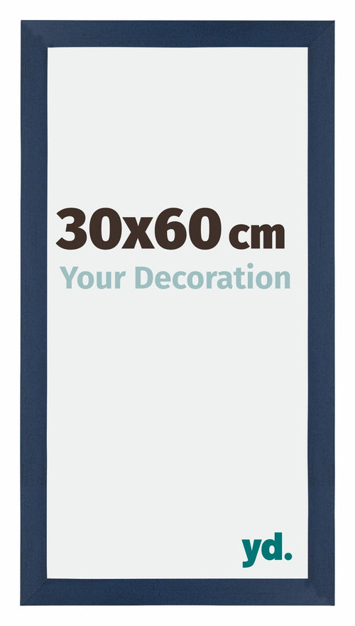 Mura MDF Bilderrahmen 30x60cm Dunkelblau Gewischt Vorne Messe | Yourdecoration.de