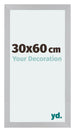 Mura MDF Bilderrahmen 30x60cm Silber Matt Vorne Messe | Yourdecoration.de