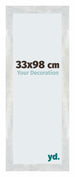 Mura MDF Bilderrahmen 33x98cm Silberglanz Vintage Vorne Messe | Yourdecoration.de