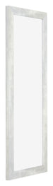 Mura MDF Bilderrahmen 33x98cm Silberglanz Vintage Vorne Schrag | Yourdecoration.de