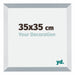 Mura MDF Bilderrahmen 35x35cm Aluminium Geburstet Vorne Messe | Yourdecoration.de
