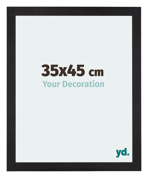 Mura MDF Bilderrahmen 35x45cm Schwarz Gemasert Vorne Messe | Yourdecoration.de