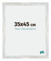 Mura MDF Bilderrahmen 35x45cm Silberglanz Vintage Vorne Messe | Yourdecoration.de