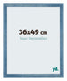 Mura MDF Bilderrahmen 36x49cm Hellblau Gewischt Vorne Messe | Yourdecoration.de