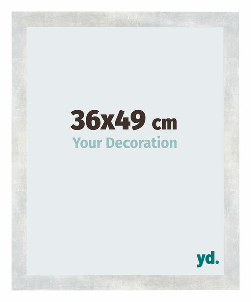 Mura MDF Bilderrahmen 36x49cm Silberglanz Vintage Vorne Messe | Yourdecoration.de