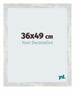 Mura MDF Bilderrahmen 36x49cm Silberglanz Vintage Vorne Messe | Yourdecoration.de