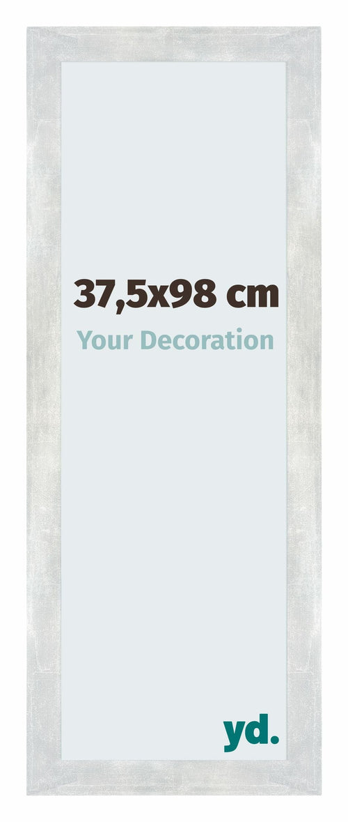 Mura MDF Bilderrahmen 37 5x98cm Silberglanz Vintage Vorne Messe | Yourdecoration.de
