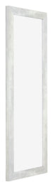 Mura MDF Bilderrahmen 37 5x98cm Silberglanz Vintage Vorne Schrag | Yourdecoration.de