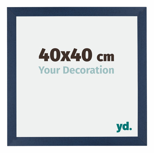 Mura MDF Bilderrahmen 40x40cm Dunkelblau Gewischt Vorne Messe | Yourdecoration.de