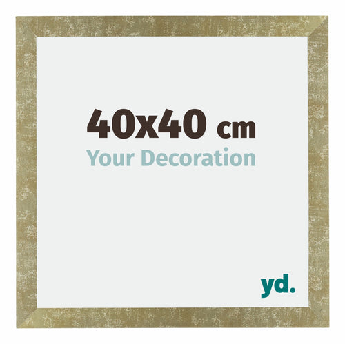 Mura MDF Bilderrahmen 40x40cm Gold Antik Vorne Messe | Yourdecoration.de