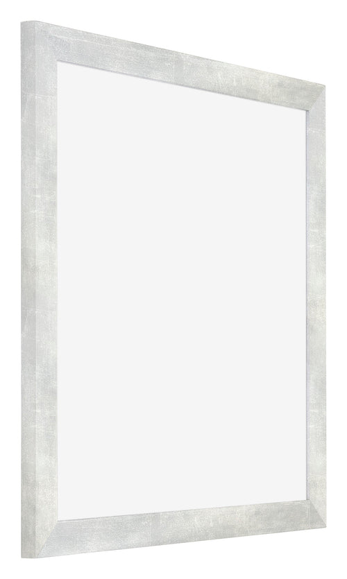 Mura MDF Bilderrahmen 40x40cm Silberglanz Vintage Vorne Schrag | Yourdecoration.de