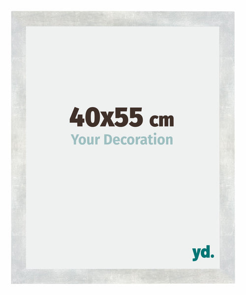 Mura MDF Bilderrahmen 40x55cm Silberglanz Vintage Vorne Messe | Yourdecoration.de