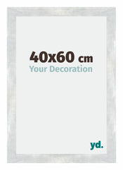 Mura MDF Bilderrahmen 40x60cm Silberglanz Vintage Vorne Messe | Yourdecoration.de