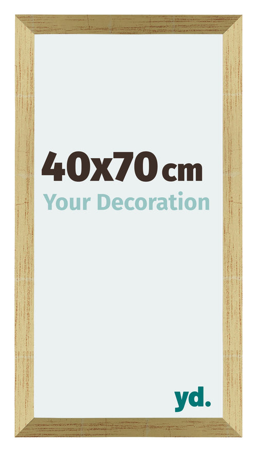 Mura MDF Bilderrahmen 40x70cm Gold Glanz Vorne Messe | Yourdecoration.de