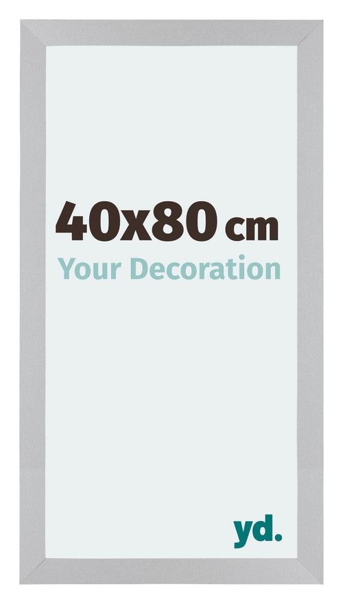 Mura MDF Bilderrahmen 40x80cm Silber Matt Vorne Messe | Yourdecoration.de