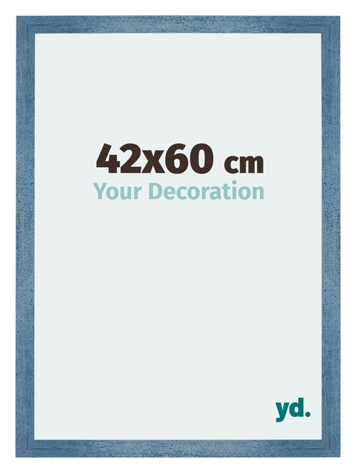 Mura MDF Bilderrahmen 42x60cm Hell Blau Geveegd Vorne Messe | Yourdecoration.de