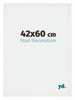 Mura MDF Bilderrahmen 42x60cm Weiss Gewischt Vorne Messe | Yourdecoration.de