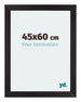 Mura MDF Bilderrahmen 45x60cm Schwarz Gemasert Vorne Messe | Yourdecoration.de
