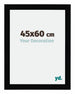 Mura MDF Bilderrahmen 45x60cm Schwarz Hochglanz Vorne Messe | Yourdecoration.de