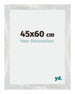 Mura MDF Bilderrahmen 45x60cm Silberglanz Vintage Vorne Messe | Yourdecoration.de