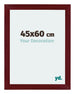 Mura MDF Bilderrahmen 45x60cm Weinrot Gewischt Vorne Messe | Yourdecoration.de